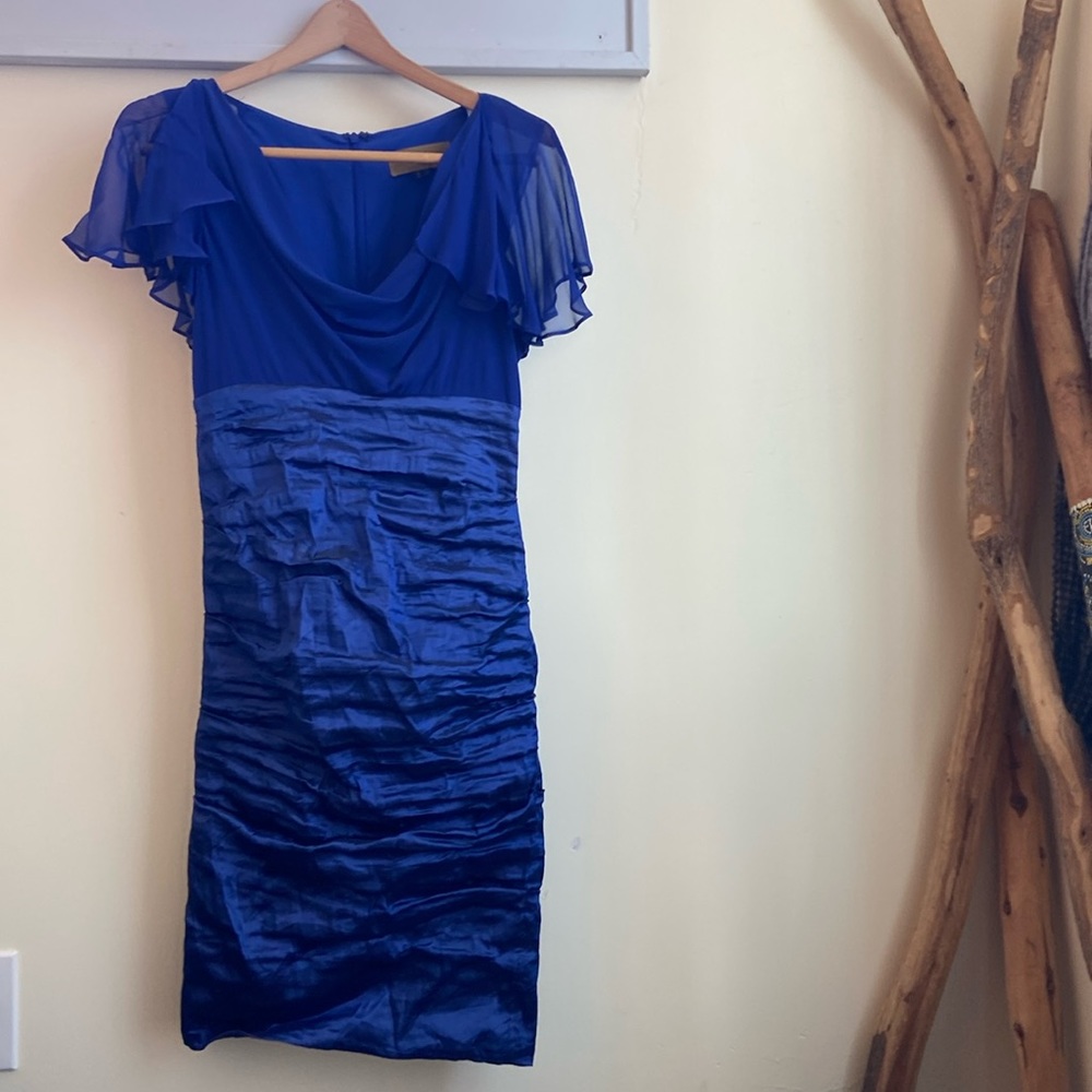 Blue mini cocktail dress